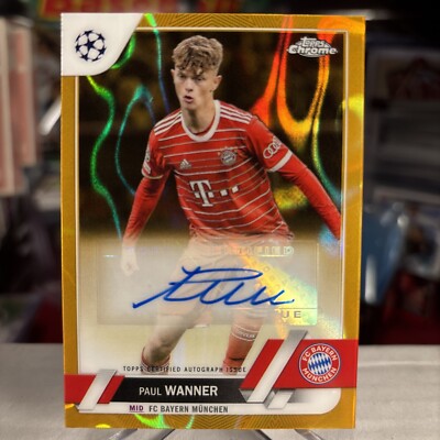 2022-23 Topps Chrome UCC Paul Wanner UEFA RARE Gold Lava AUTO SSP 1:688   MINT