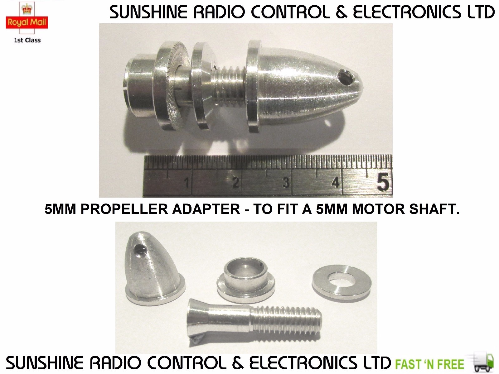 Propeller Prop Adapter For 5mm Or 6mm Shafts EMP High Quality Machined