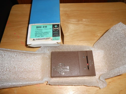 new in box vintage white-rodgers champagne astro stat brown sun twin thermostat