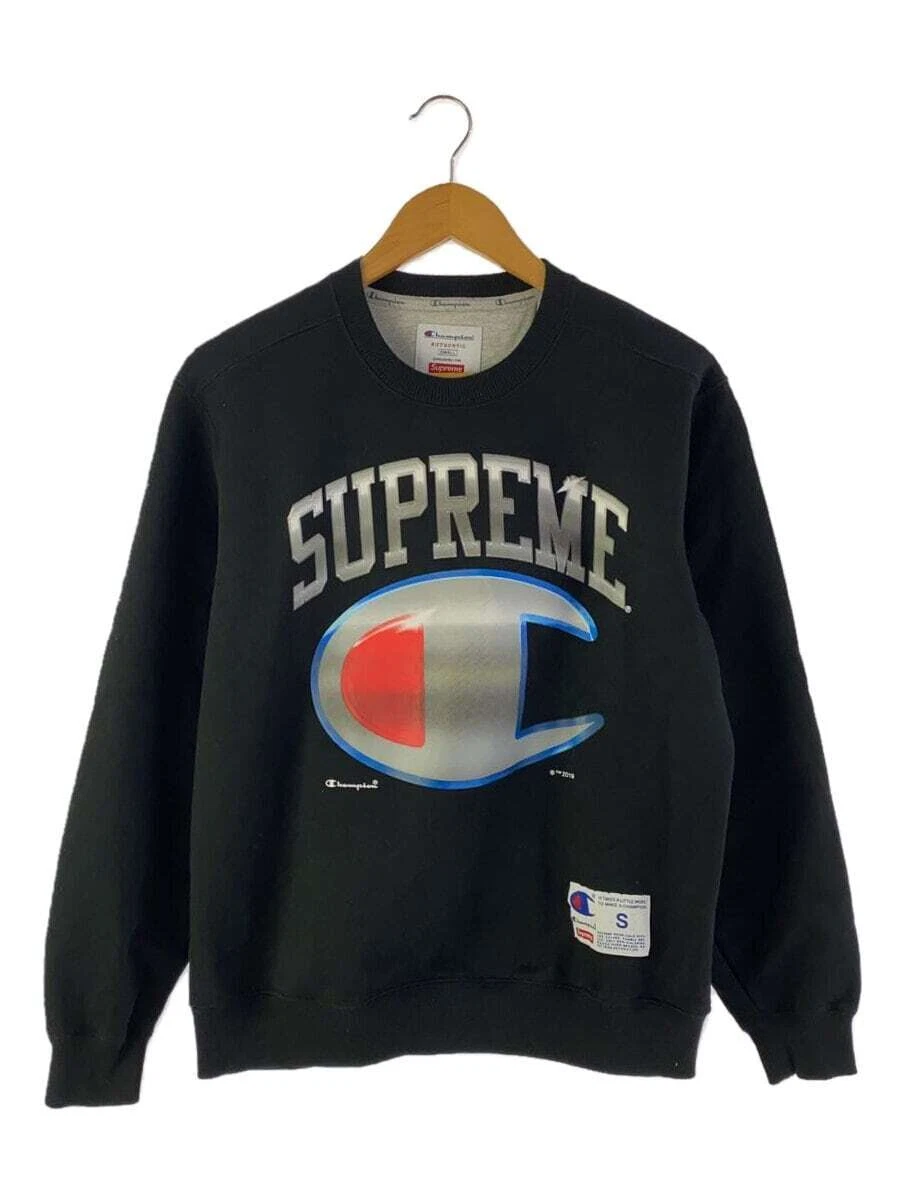 Sweat col rond chromé Supreme × Champion noir S Occasion