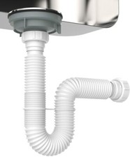 EasyDrain Ref. 510 Expandable  Flexible 1-1/2" P-trap White