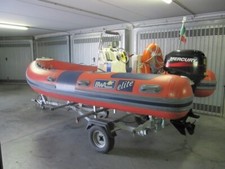 gommone BWA 440  colore rosso con motore Mercury 40 solo lago