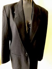 Pendleton Womens Virgin Wool Blazer Sz 12 Jacket Black Lined One Button Pockets