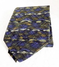 Evan Picone Men's Necktie Green Blue Watercolor 100% Silk Made in the USA