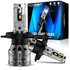 Novsight H4 9003 Led Headlight Bulbs Kit 13000lm Highlow Beam 6500k Super White