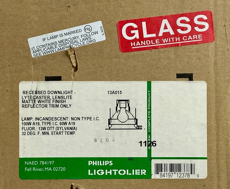 Philips Lightolier Recessed Downlight Matte White Finish 1126 - Image 4 of 4