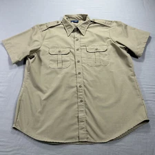 Propper Tactical Dress Shirt Mens XL Khaki Uniform BDU Ripstop Button Up F5301