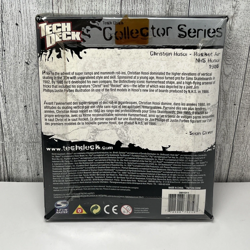 Tech Deck Collector Series Christian Hosoi NHS Hosoi 1986 diapasón monopatín Foto 2 de 4