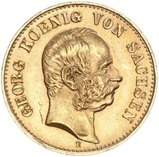 Saxony George 20 Mark 1903 E Gold Superb Specimen Uncirculated, BU hunter 266