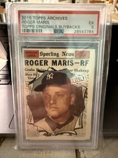 1961 Topps Roger Maris 1 Of 1 -2015 Topps Archives-Topps Originals Buybacks-PSA5