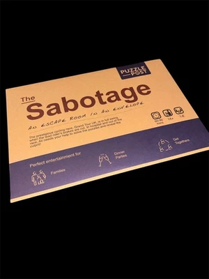 PUZZLE POST The Sabotage An Escape Room In An Envelope BN sealed 14+ Cycling Game Xmas
