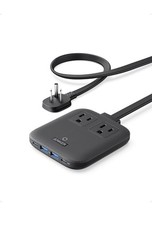 Anker Nano Charging Station 6-in-1 67W USB C Power Strip 2-Outlets Flat Plug 5ft