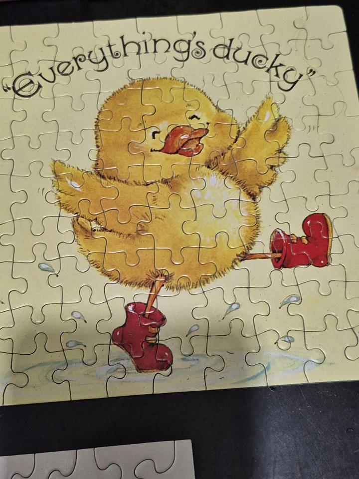 Lot of 3 Vintage Mini Puzzles Springbok Kermit Frog/Duckling/Pig Indulge - Image 3 of 4