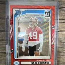 2024 Panini Donruss Optic Red Wave Prizm Rated Rookie Isaac Guerendo #336 49ers
