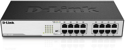 Ethernet Switch, 16 Port Gigabit Unmanaged Fanless Network Hub Desktop or Rac...