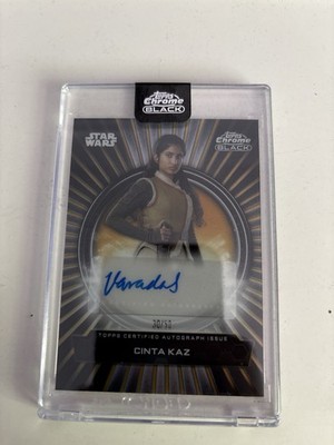 Star Wars Chrome Black Autogramm Varada Sethu Cinta Kaz /50 Auto Topps