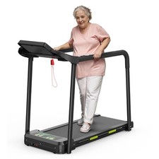 Walking Treadmill for Seniors with Extended Handrails & Deck APP Control 300 LBS 2