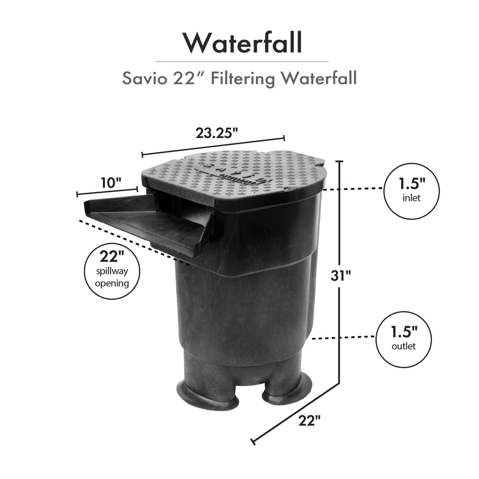 HALF OFF PONDS Savio 4,000 GPH Pump Pond Kit 15' x 25' EPDM Liner, UV Clarifier - Изображение 3 из 4