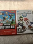 Wii Games. Super Mario Bros And Mario Kart. untested