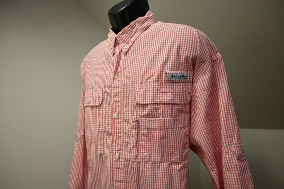 Camisa de pesca Columbia PFG ventilada omni-sombra a cuadros manga larga para hombre talla XL Foto 3 de 4
