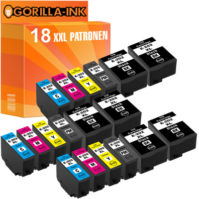 18 Patronen für Epson 202 XL Expression Premium XP-6100 Series XP-6105 6000 6005