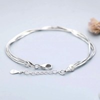 Damen 925 Sterling Silber Armband Armband Korea Mode HeißEr Verkauf Schmuck
