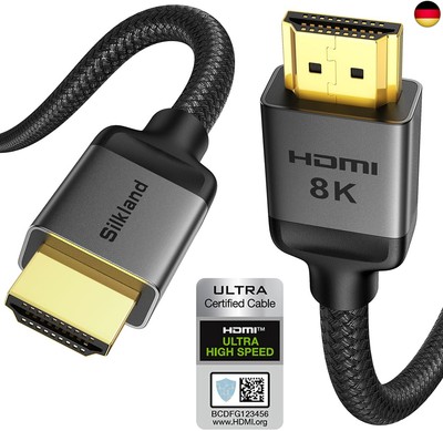 Silkland 10K 8K HDMI eARC/ARC Kabel für Soundbar, Zertifiziertes HDMI  2.1 K