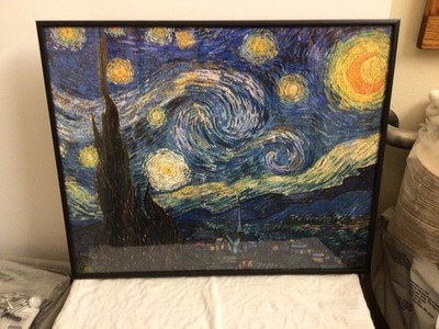 Dbl. Clear VIEW Framed Liberty Puzzles Wood Jigsaw Starry Night Vincent Van Gogh