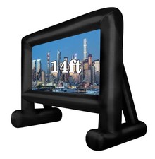 14 FT Inflatable Projector Movie Screen for Outside, Blow up Projector Screen...