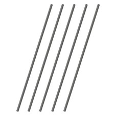 5Pcs Carbon Fiber Rods, 5mm Dia 305mm 3/16"x12" Solid Matte Round Bar