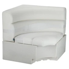 TAYLOR MADE 32x32x30" WHIT Platinum Series 320879 Square Pontoon Corner Seat