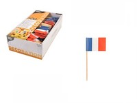 500 Deko-Picker 8Cm Frankreich Flaggenpicker Fahnenpicker Flagge Picker LäNder