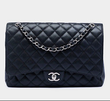 CHANEL Black Quilted Flap Shoulder Bag Chain ...