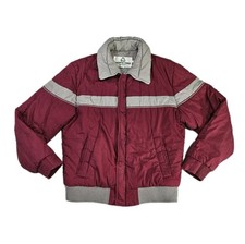 Vtg 80s Pacific Trail Sportswear Ski Jacket Mens M Maroon Puffer Coat Made Korea
