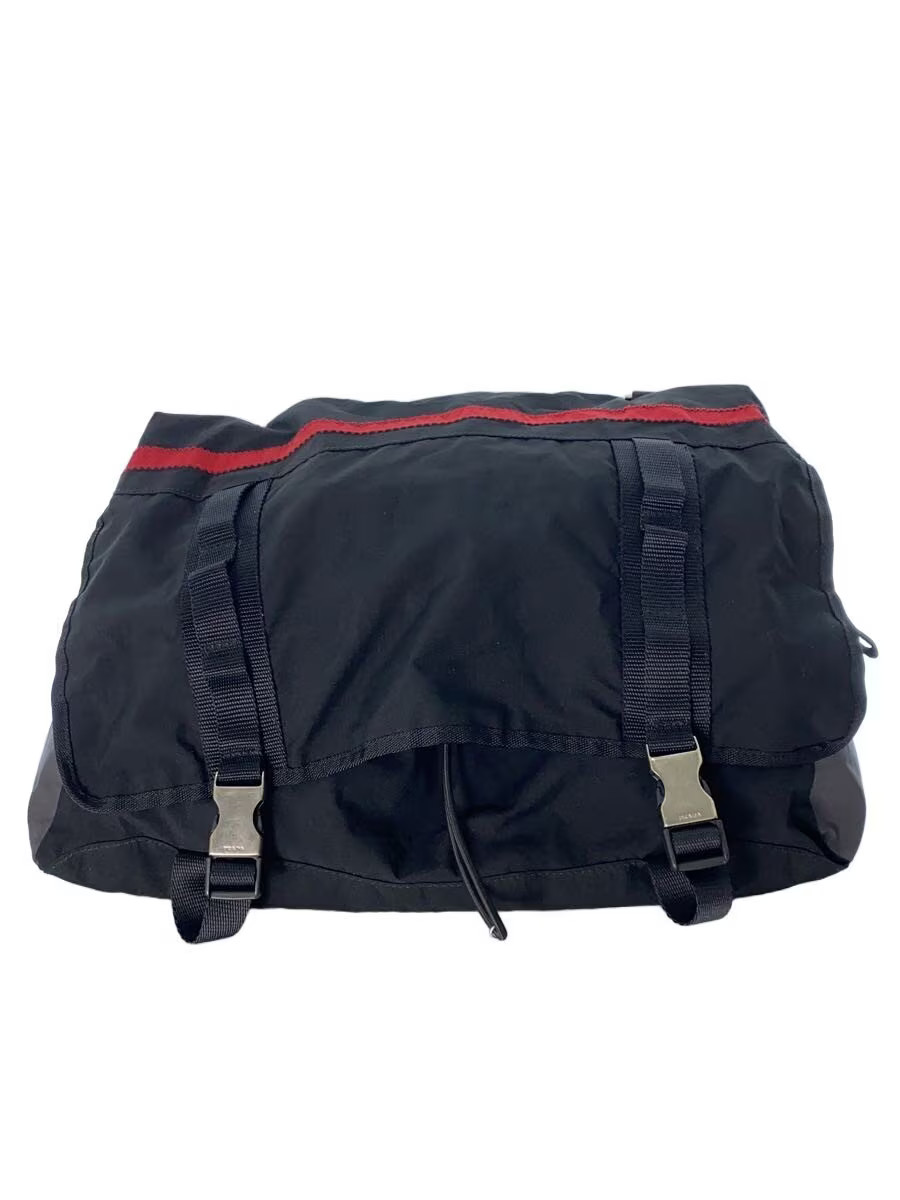 PRADA Shoulder Bag Nylon Black Plain