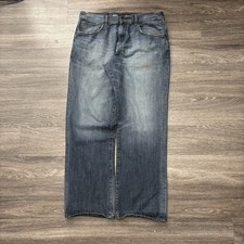 Rocawear Baggy Wide Leg JNCO Jeans Size 38x33 Embroidered Y2K Skater 2000s VTG