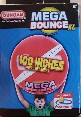 Duncan Original World's #1 Mega Bounce XL 100'' Ball W/ Foot Pump New, Red