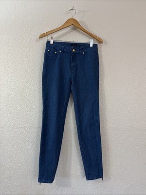 IMAN Blue Stretch Jeans Women Size 4 Ankle Zip Slim Fit NWOT