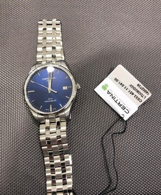Certina DS-8 Chronometer Herrenuhr   Blau   Box & Papiere