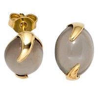 "Jobo\"37741\"Ohrstecker 585 Gold Gelbgold 2 Mondsteine Ohrringe Goldohrstecker"