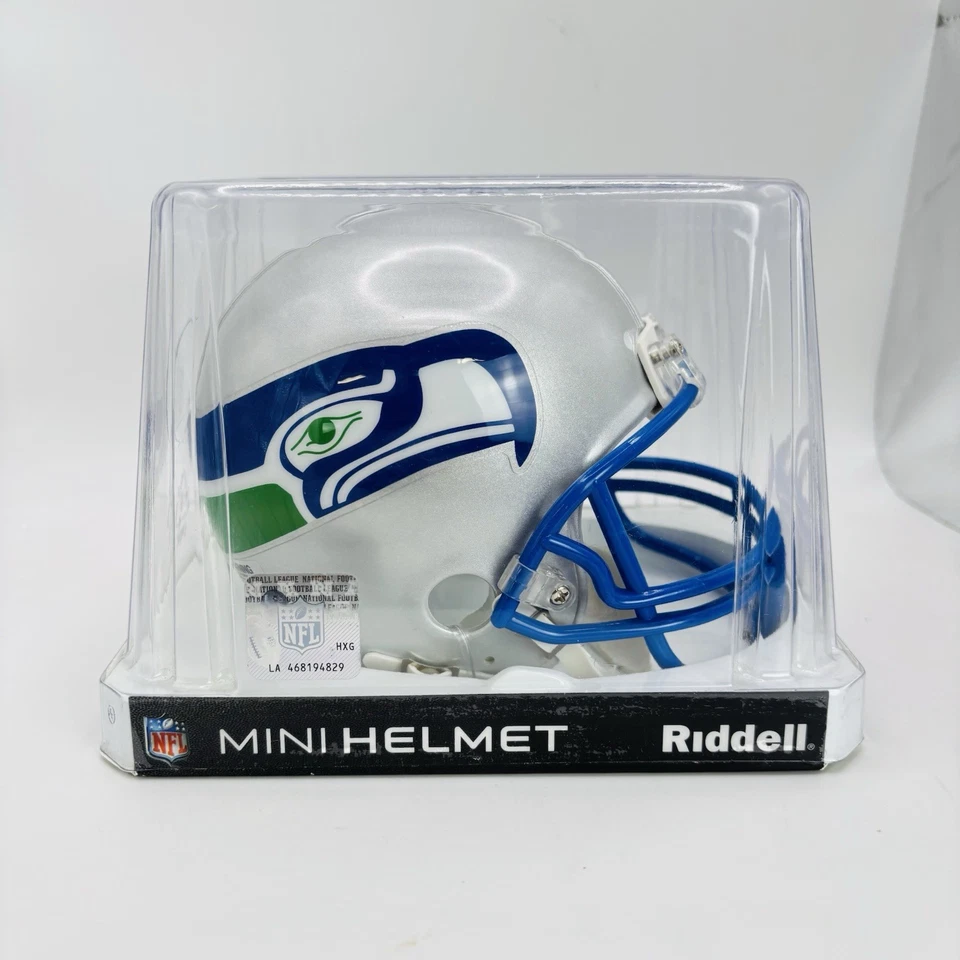 西雅图海鹰队正品里德尔速度迷你头盔复古。 全新。 密封。 — 第 3/4 张图片
