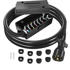 7 Way Trailer Wire Junction Box With Cord 4 Wire Trailer Cable RV Accessories
