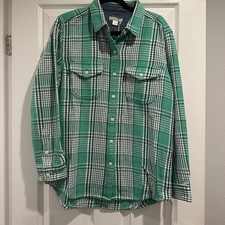 Camisa Manta Outerknown Para Mujer Talla M/L Botón Cazadora Verde De Gran Tamaño Nueva Con Etiquetas