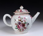 Antique Chinese Qianlong Period Porcelain Famille Rose Teapot