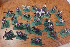 CAVALIERI MONTCALM ARMY - 24 pz - 25/28 mm in piombo dipinti con cura a mano