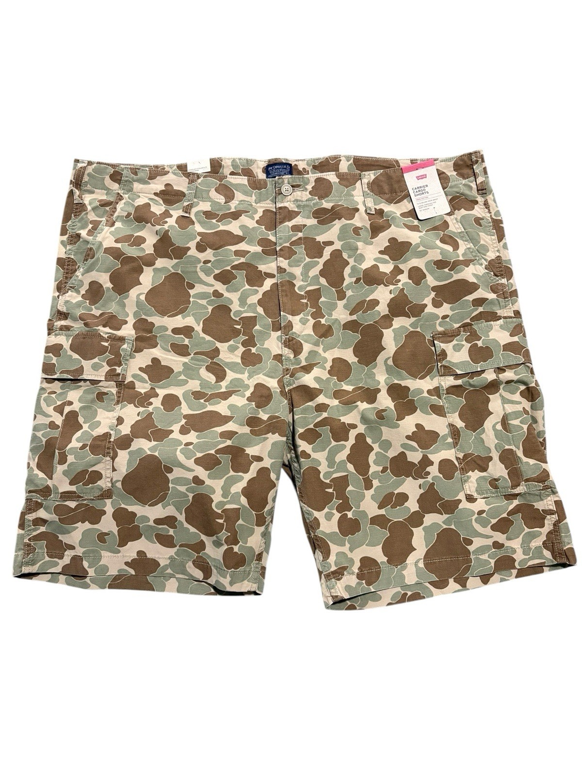 Levi’s Men’s Carrier Brown Camo Cargo Shorts 50 NWT