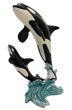 Ocean Odyssey &ldquo;Breaching The Waters&rdquo; Orca And Baby  Figurine By Walt Youngstrom