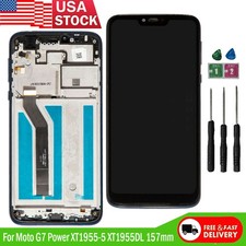 New For Motorola Moto G7 Power XT1955-5 LCD Display Touch Screen Digitizer Frame