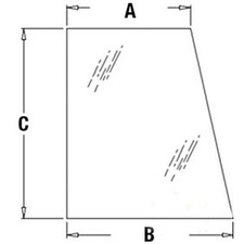 Cab Glass Door Upper - Right Hand Fits Case 590 Super M 580M 580 Super M