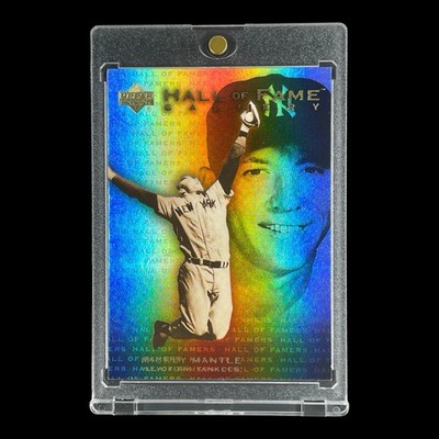 MICKEY MANTLE RAINBOW FOIL HOLO 2001 Upper Deck Hall of Fame Gallery Insert